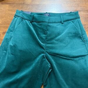 J. Crew Green Velvet Trousers